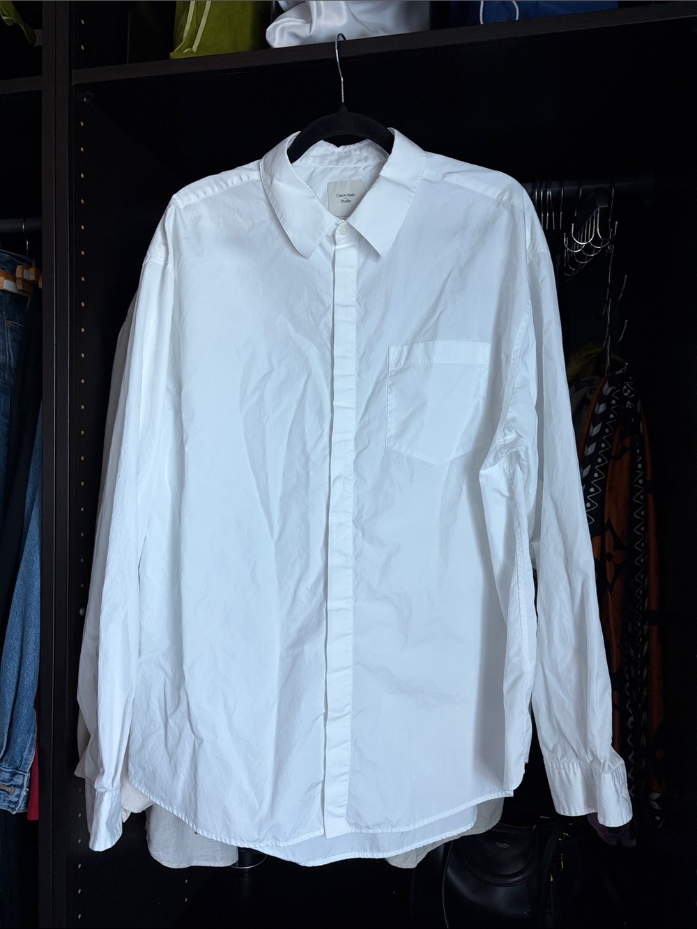 Calvin Klein Studio Cotton Poplin Shirt- White